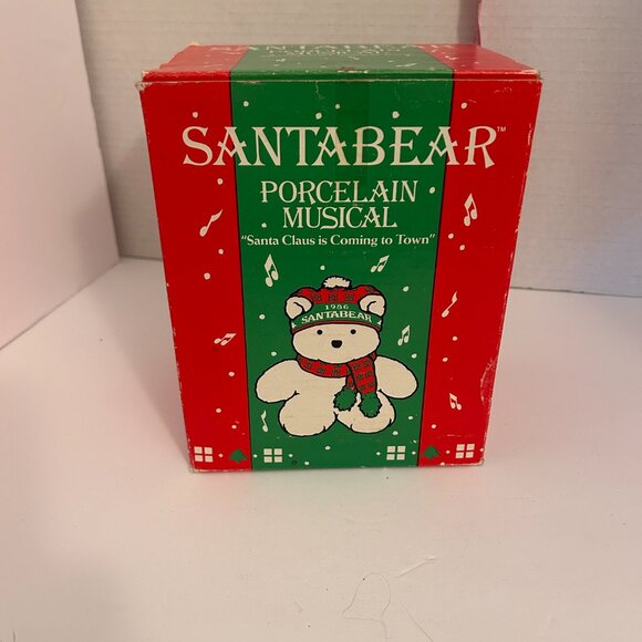 1986 Santabear Porcelain Musical Figurine | Dayton Hudson Collectible w/ Box - Picture 5 of 6